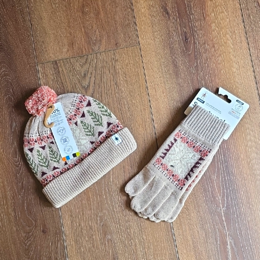 Smartwool Fairisle Snowflace Beanie And Gloves Set